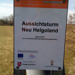 Schild vom Aussichtsturm Neu Helgoland