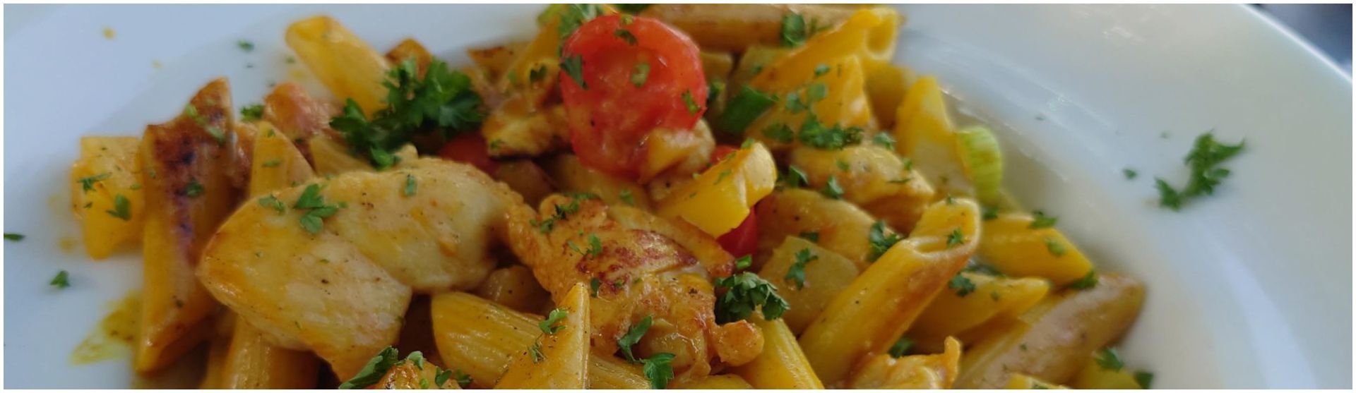 lecker Penne-Curry-Huhn